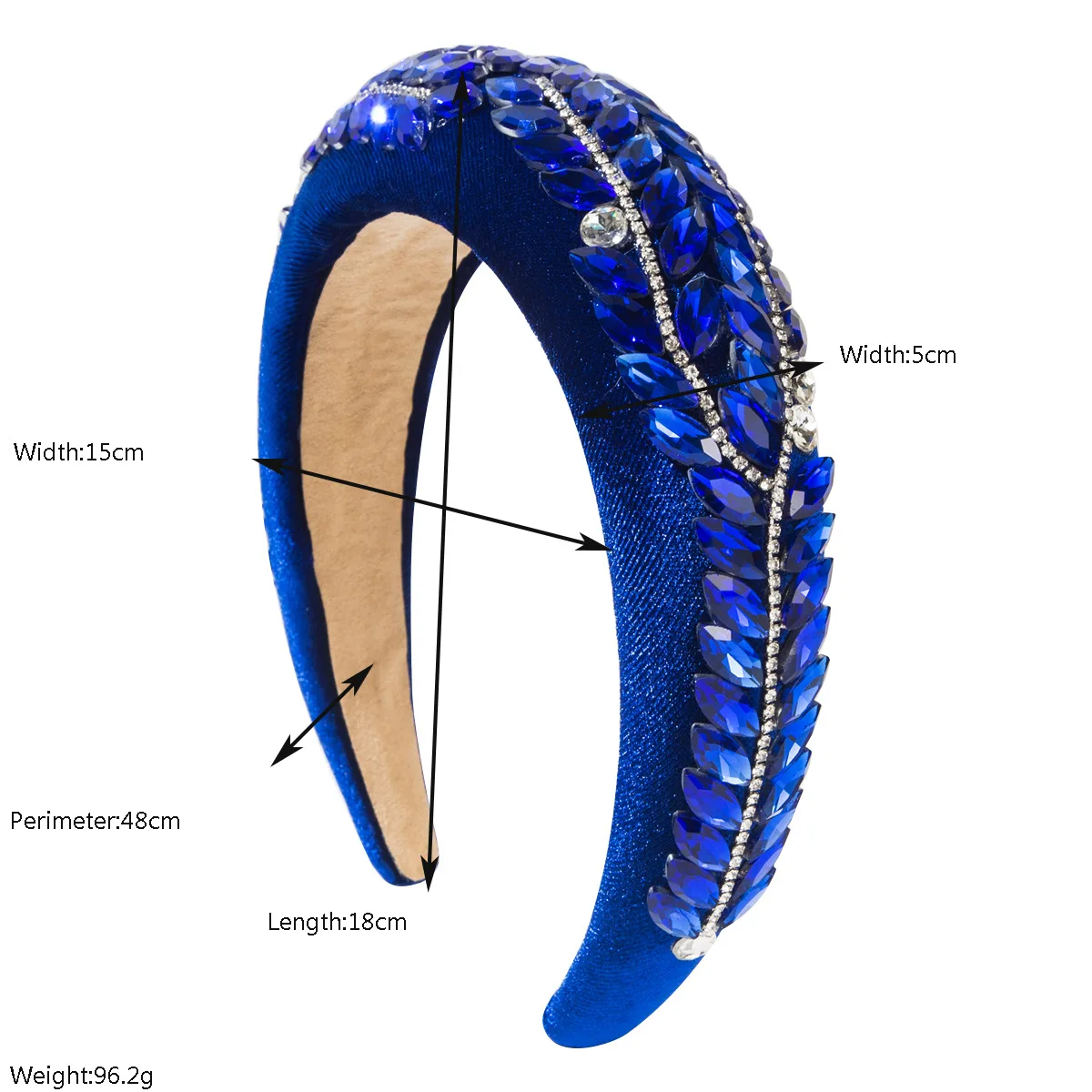 European and American Baroque Retro Heavy Diamond-Studded Velvet Headband for Women, High-End Feel, Evening Party Hair Accessory