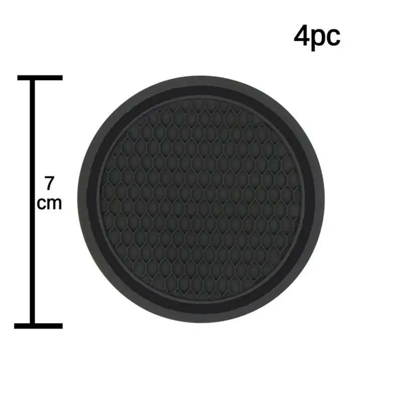 Pemegang cangkir otomatis mobil hitam bantalan coaster Anti Slip Insert aksesoris Interior Universal cocok sempurna untuk sebagian besar cangkir