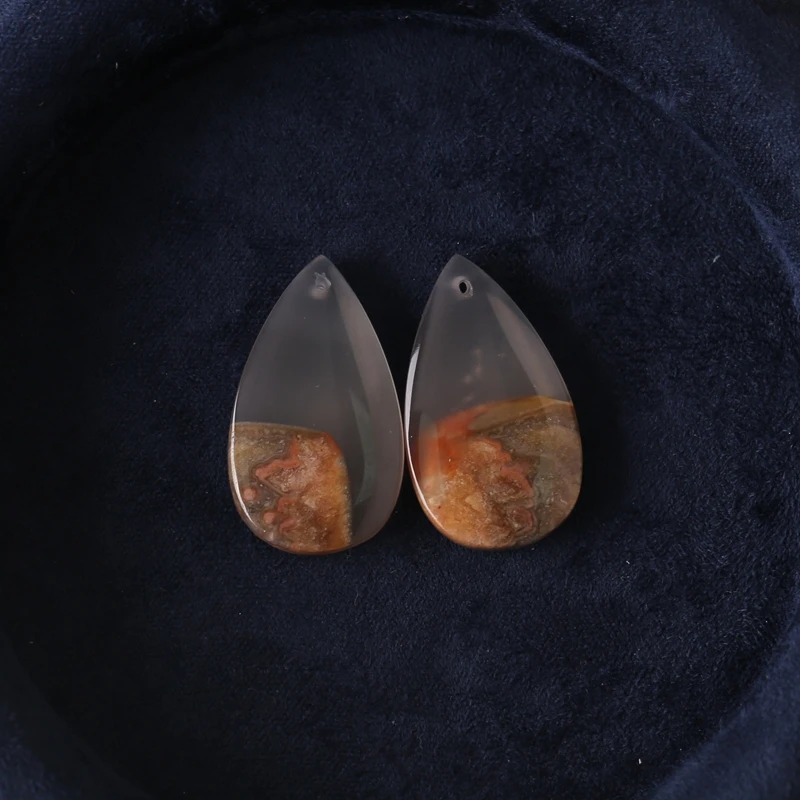 

Серьги-капли из натурального камня с агатом, бусины 29x17x5 мм, 7,6 г, полудрагоценные модные ювелирные аксессуары для женщин