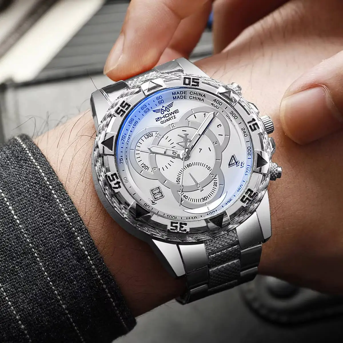 Luxury Large Dial Men Business Watches Fashion Male Analog Quartz Wristwatch Reloj Hombre