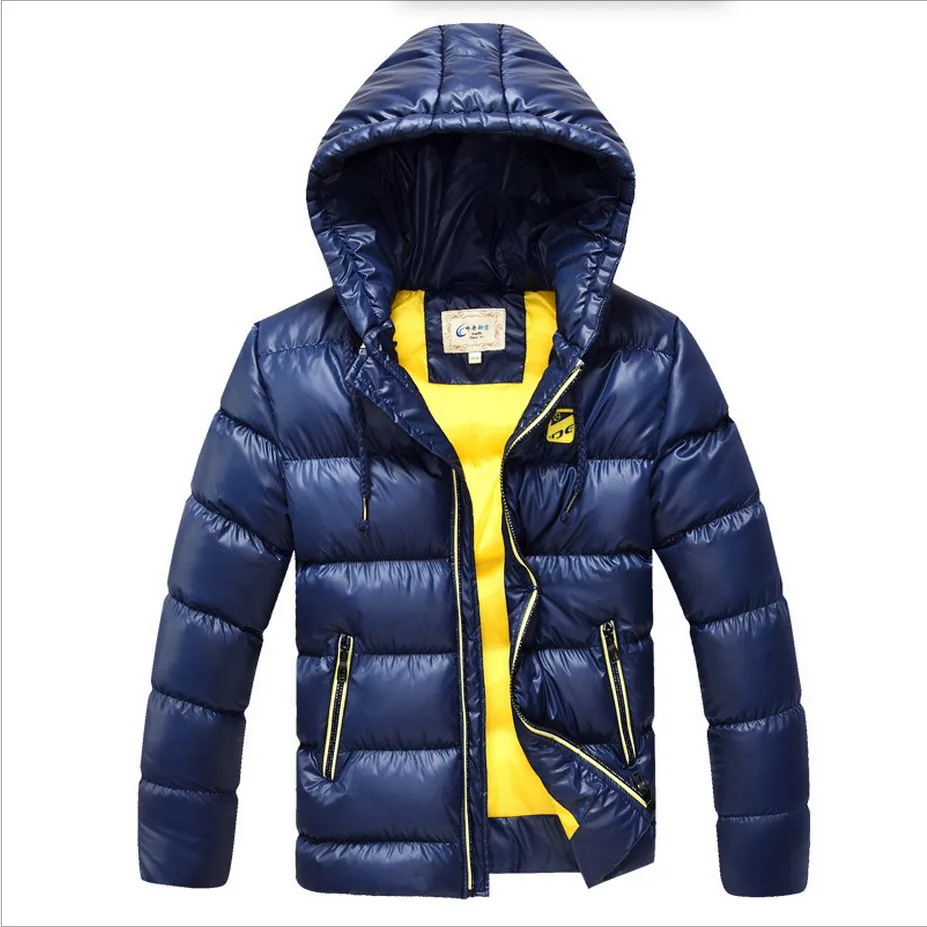 

7-16T Children Boy Teens Winter Coat Jacket Fashion Hooded Parkas Wadded Outerwear Thicken Warm Outer Clothing 2021 High Quality