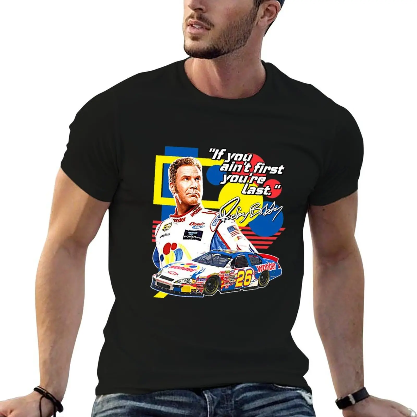 

Ricky Bobby T-Shirt anime tshirt t shirts cotton 100% man tshirt T-Shirt