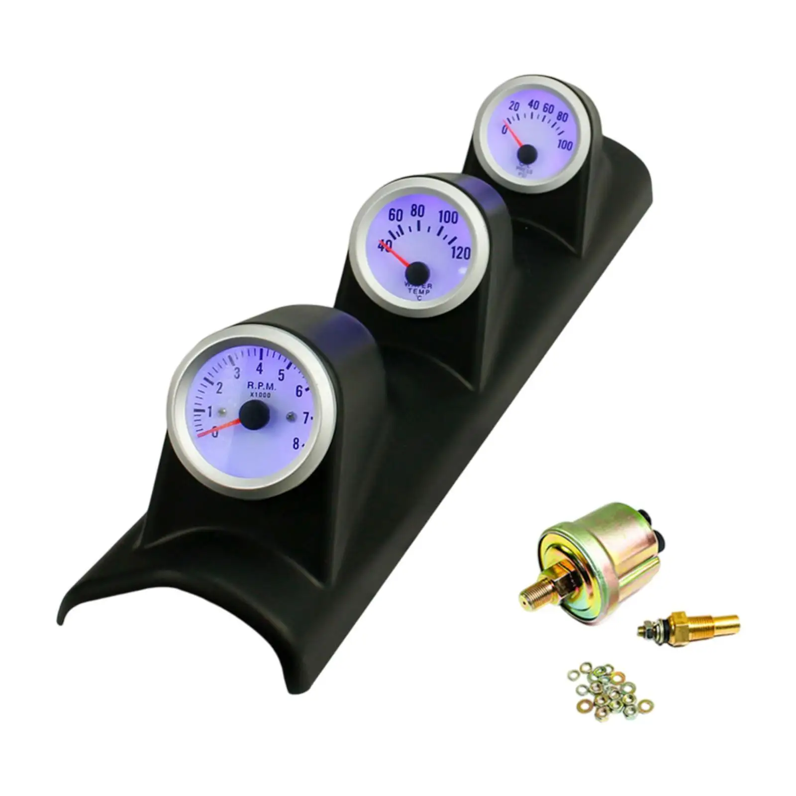 

Instrument Cluster for 12V Cars Automotive Performance Gauges Kit Tachometer