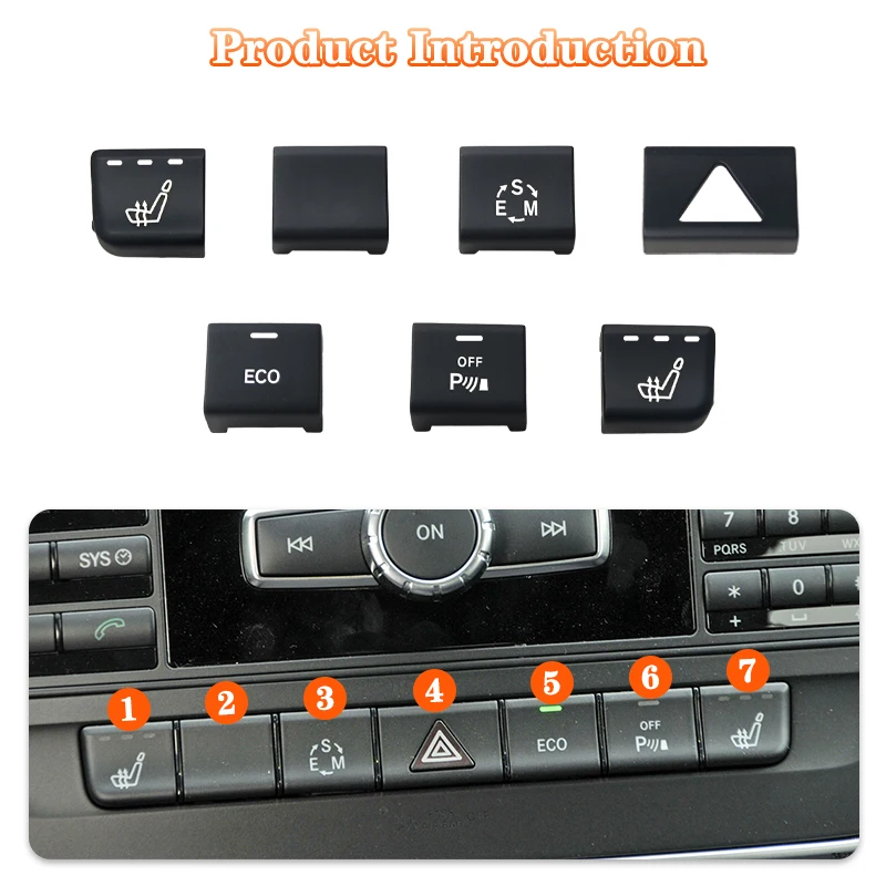 For Mercedes Benz W176 W156 W246 W117 Central Control Air Conditioning Button A B CLA GLA Class Air Volume Switch Button