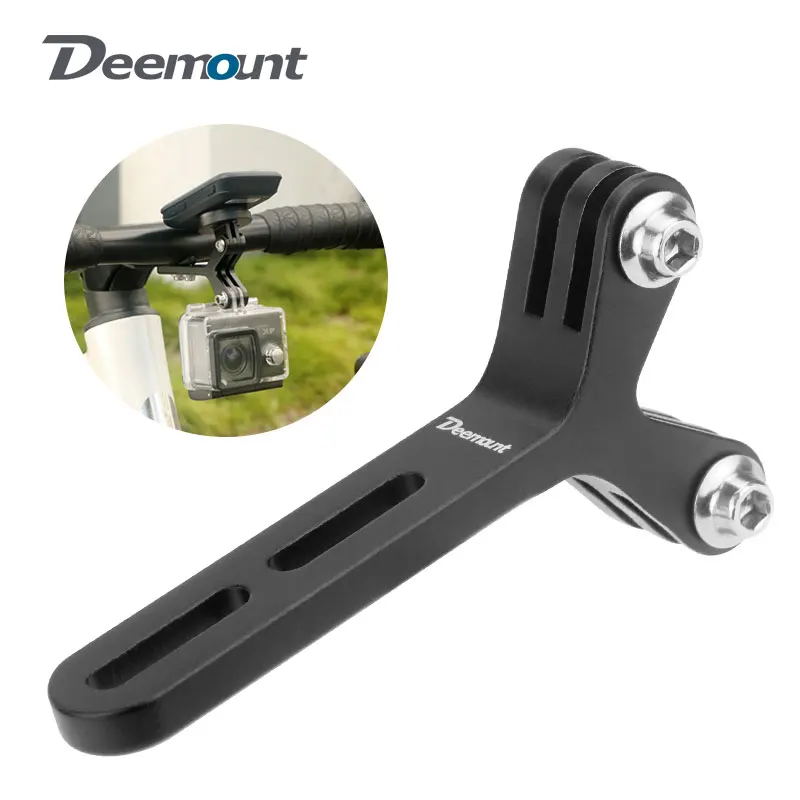 

Deemount Double-Gopro 3-Fork Extension Stand Bicycle Computer Mount Holder Speedometer Bracket For DJI/Insta360/Gopro Camera DIY