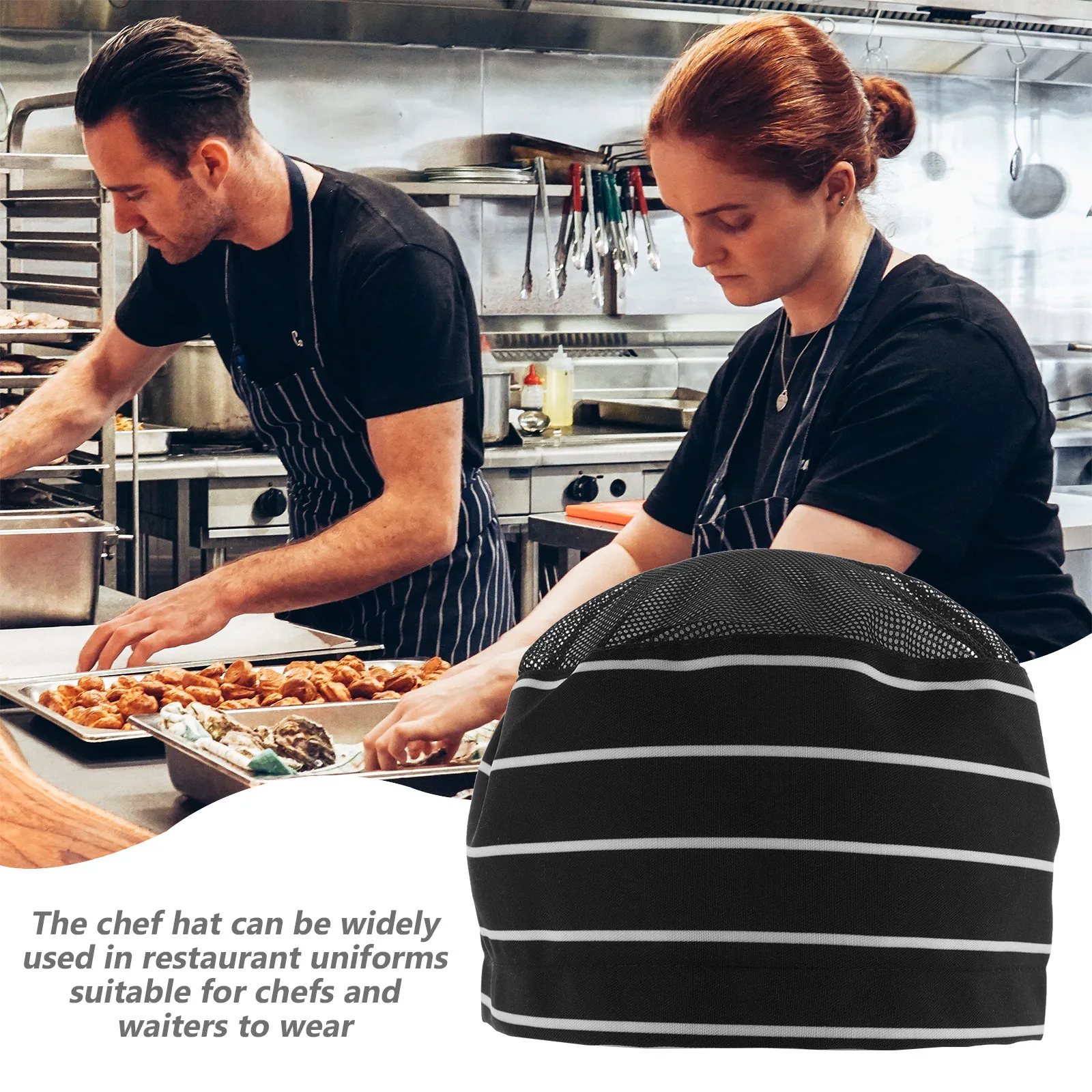 Chef Hat Simple Classic Design Breathable Wear-Resistant Cooking Hat for Kitchen Restaurant Cafe Barbecue Uniform
