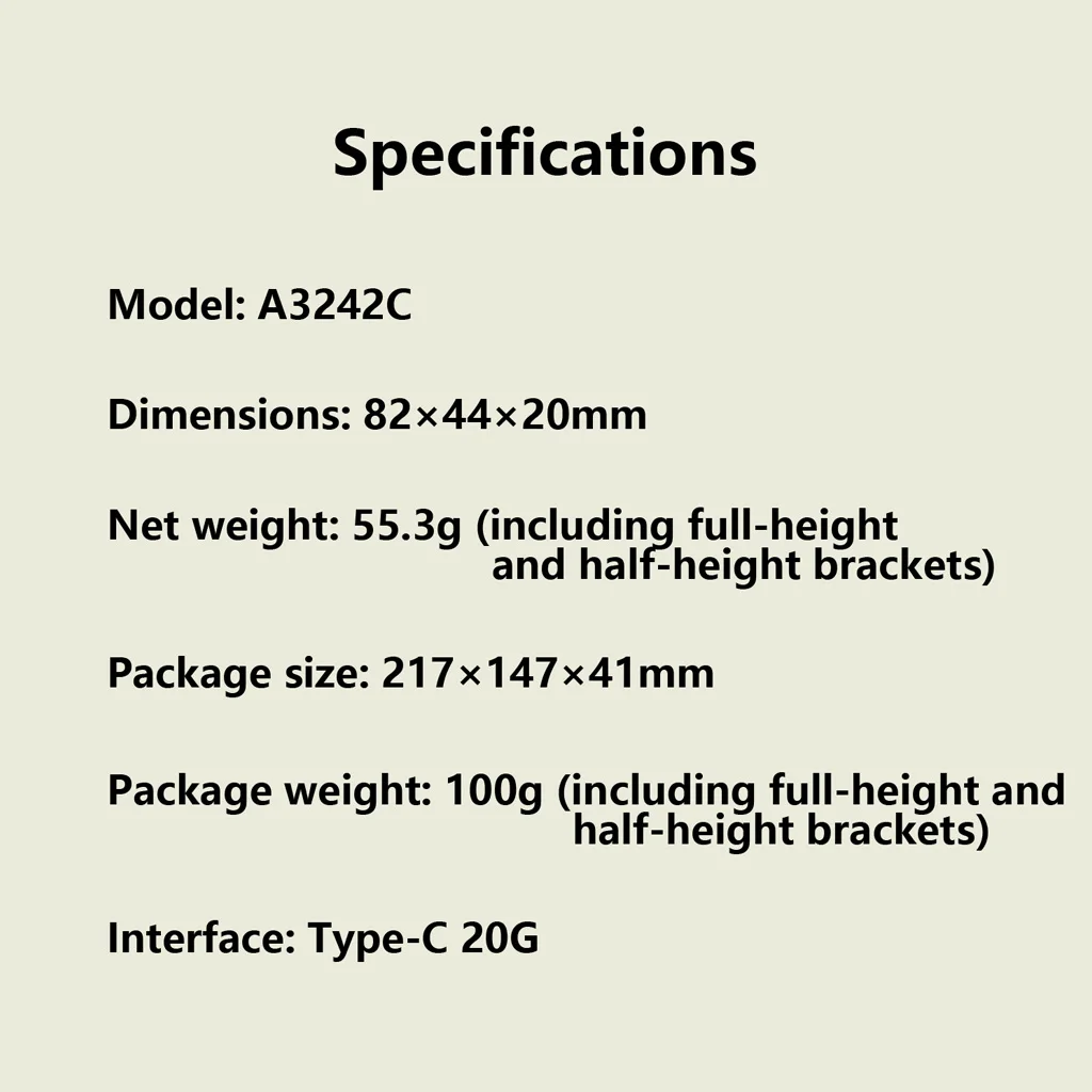 PCIe 3.0 X4 auf USB 3.2 Gen2x2 Typ-C-Erweiterungskarte, 20 Gbit/s-Adapter für externe NVMe-SSDs, kompatibel mit ATX- und SFF-Gehäusen. – Detail 10