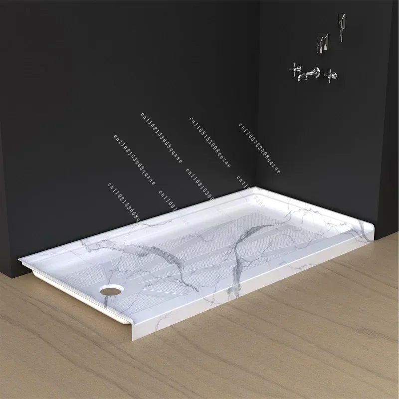 Hot Sale Bathroom Shower Tray Non-Slip Textured Single Threshold Shower Base Jazz White Acrylic Shower Tray