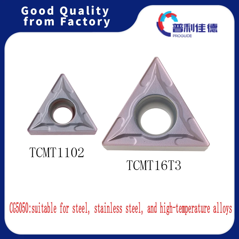 PROGUIDE TCMT110204 TCMT110208 TCMT16T304 TCMT16T308 CG5050 Carbide Inserts Lathe Cutter For Stainless Steel Free Shipping