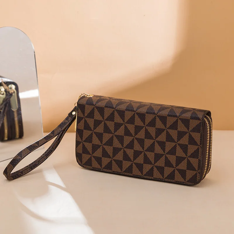 Wallet Women's Long Handbag Purse New Fashion Large Capacity Double Zipper Mobile Phone Bags Cards Holder Printing Clutch Bag