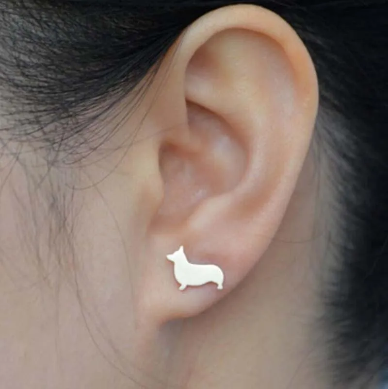 Multiple Mini Stainless Steel Animal Earrings for Women Cute Dog Dinosaur Rabbit Parrot Earings Owl Ear Studs Jewelry Wholesale