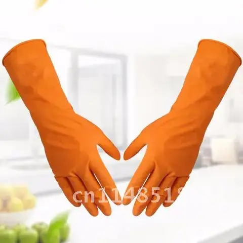 

Rubber Gloves for House Cleaning Kitchen Dishwashing Water-proof Long Sleeve Silicone Cleaning Tools