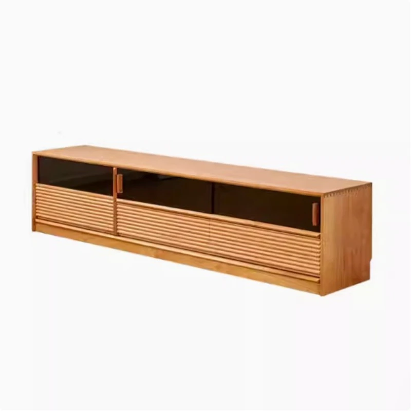 

North American cherry wood TV cabinet, living room small apartment modern simple floor cabinet