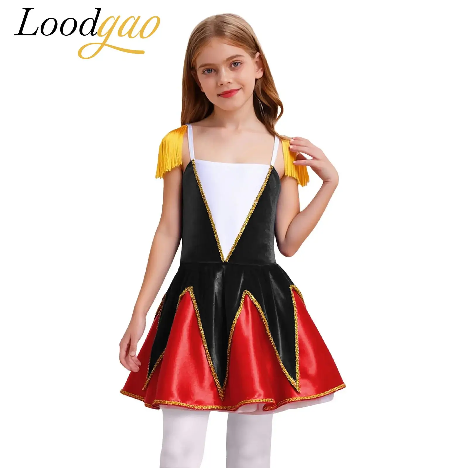 الفتيات تأثيري هالوين موكب عرض الشرف الحرس زي المخملية توتو فستان لمسيرة طبل أزياء جوقة الفرقة الرئيسية