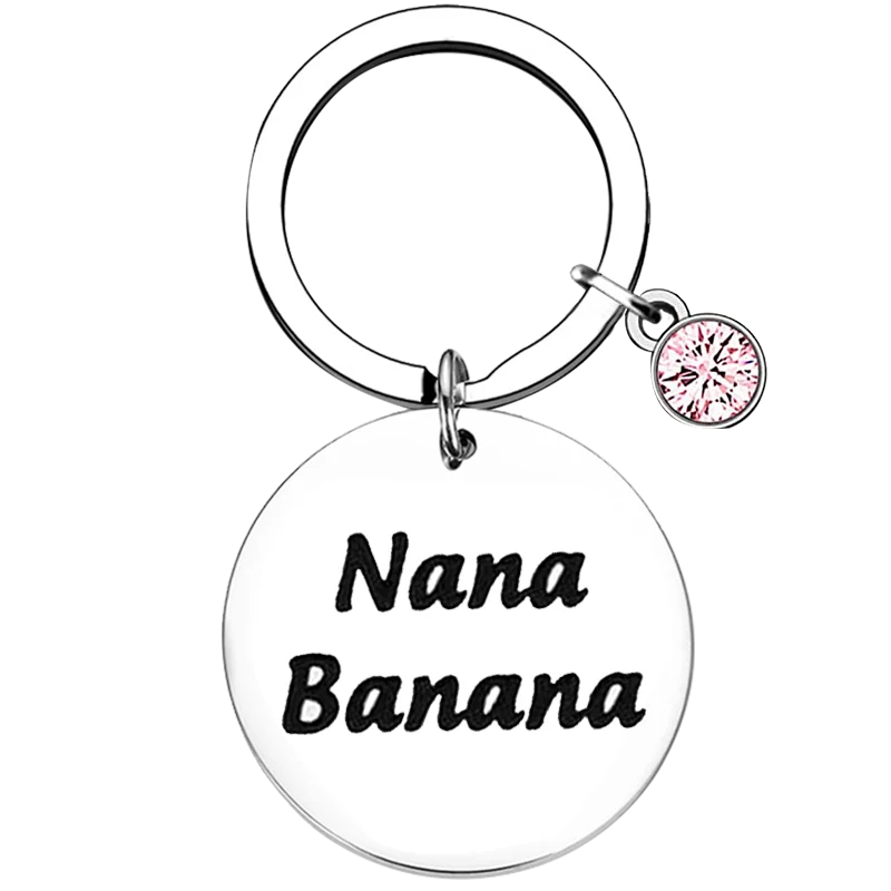 New Grandma gift Key Chain Ring Nana Banana keychains pendant Grandmother birthday Gift