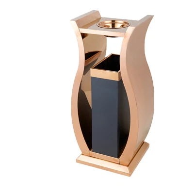 Customized Stainless Steel Trash Can Street Vase Trash Can Storage Bucket Environmental Protection Factory Built-in Structure