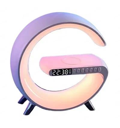 

Bluetooth speaker, small G ambient light, wireless charging music rhythm alarm clock, multi-function Bluetooth speaker