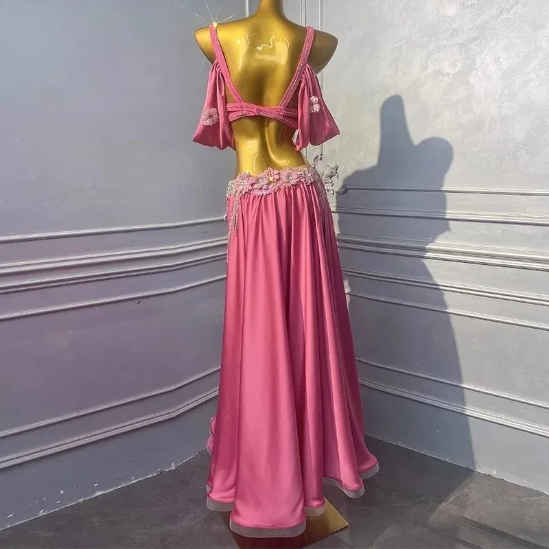 Customized Belly Dance Costumes Performance Dress Female 2025 New Set Eastern Dancewear Practice Dress Bras and Long Skirt Suit