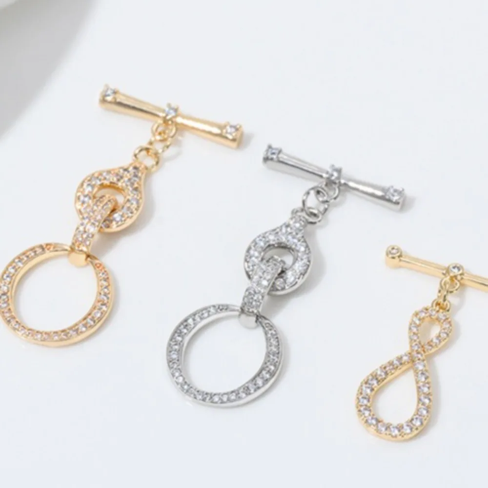 

Циркон, 1 шт., медные застежки, 14-каратное золото, цвет8, в форме неограниченного количества, пряжка Love OT, сделай сам, жемчужный браслет ручной работы, ожерелье, ювелирная пряжка