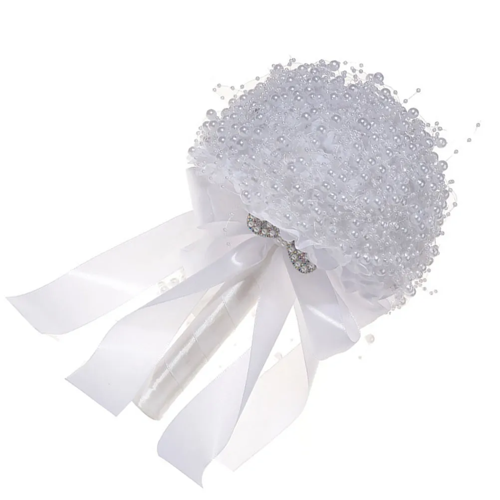 Dreamy Upscale Artificial Wedding Bouquet with Delicate Pearl Details Bride Bouquet for Wedding Parties Dance Events Photo Props