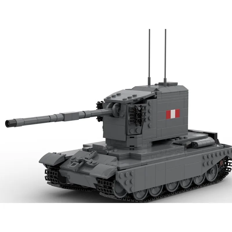 FV4005 II Tank Heavy Armored Fighting Vehicle Model Building Blocks Education Toys Creative DIY Gift Compatible with LEGOs