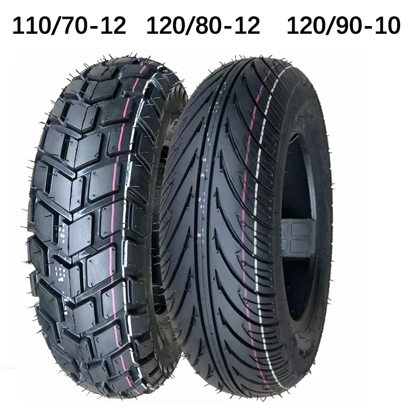 Motorcycle Tubeless Tire 110/70-12 120/70-10 120/70-12 120/80-12 120/90-10 Inch Electric Scooter  Vacuum Tyre Parts