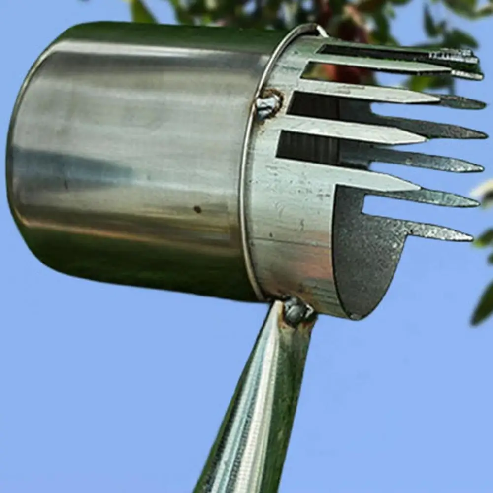 Fruit Picker Tool Lightweight Metal Fruit Picker with Collection Bag Blueberry Harvester Tool for Jujube Cherry Avocado