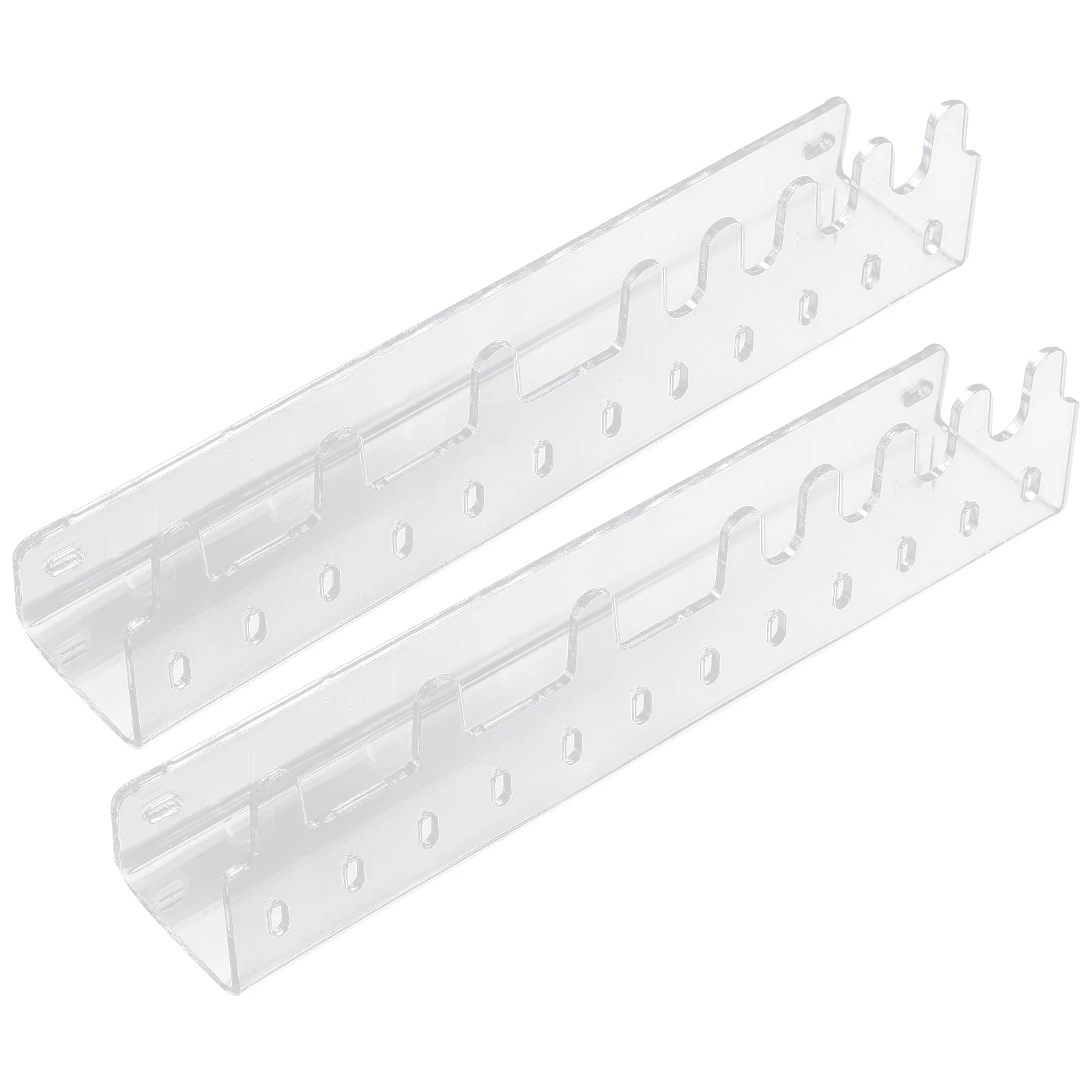 2Pcs Wall Mounted Jewelry Rack Acrylic Display Organizers Hanging Earring Necklace Holder Transparent Material