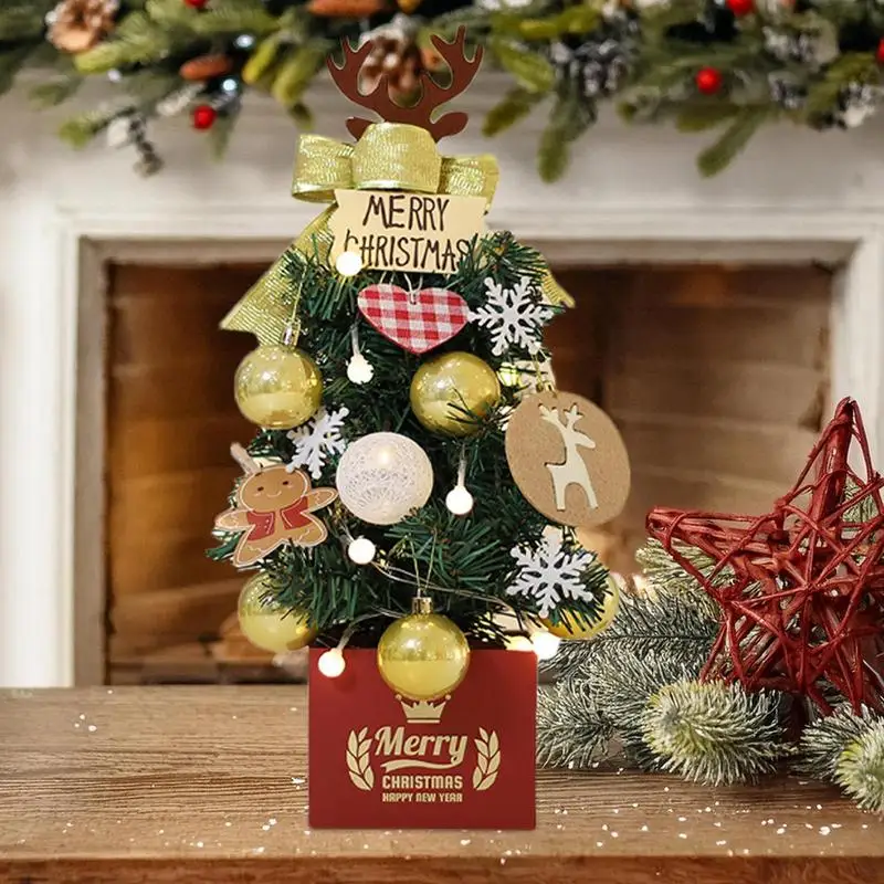 Winter holiday desktop small Christmas tree PE flocking decoration making kit theme tree material home holiday decoration