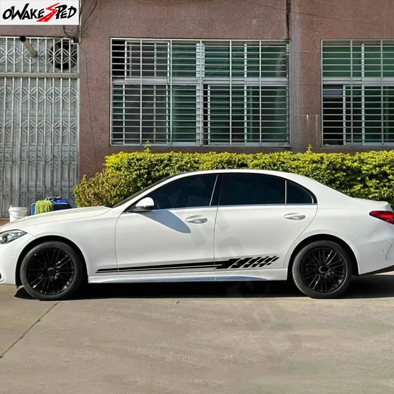 2 Pcs/Set Door Side For Mercedes Benz W206 C300 C Class 2026 2025 2024 2023 S206 C63 S AMG Final Edition Stripes Sticker Decal