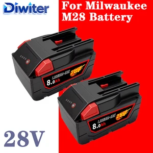 28V 12.0Ah For Milwaukee M28 Battery Li-Ion Replacement Battery For Milwaukee 28V M28 48-11-2830 0730-20 Tool battery