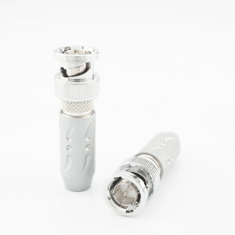 Viborg VD302R Pure Copper Rhodium Plated BNC Connector Male Plug Video Cable HD SDI Connector 75-5 BNC plug