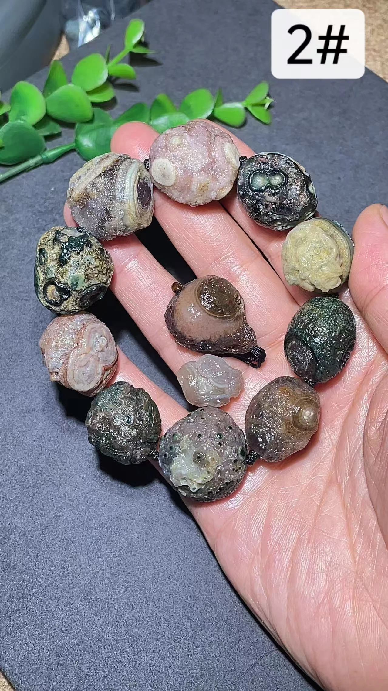 Large-Size Collectible World's Most Powerful Energy Eye Stone Special Rare Variety Gobi Agate Raw Stone Bead Bracelet Men's Gift