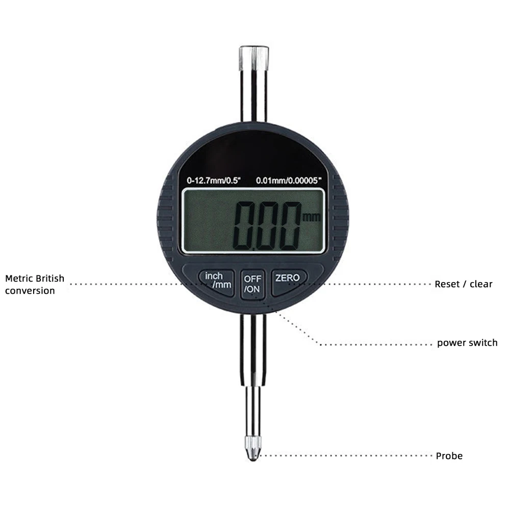 High Precision Digital Indicator 0-12.7mm 0.01mm 0.00005\