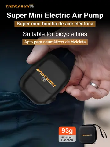 Mini Portable Bicycle Pump Rechargeable Electric Air Inflator 100PSI 5V Type-C Bike Accessories for Bike Schrader Presta Tires.