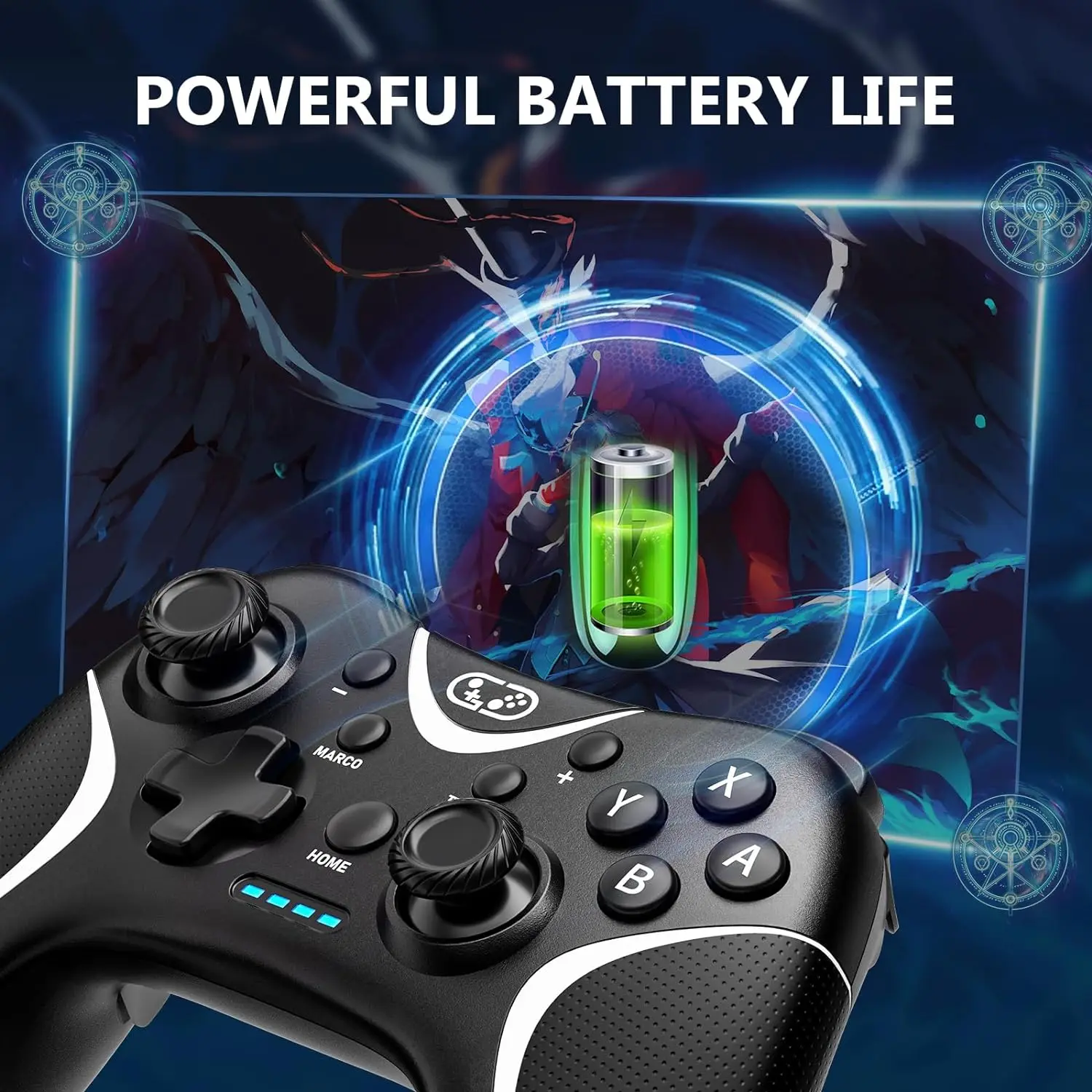 Saitake Wireless Controller with Programmable/Vibration/Turbo