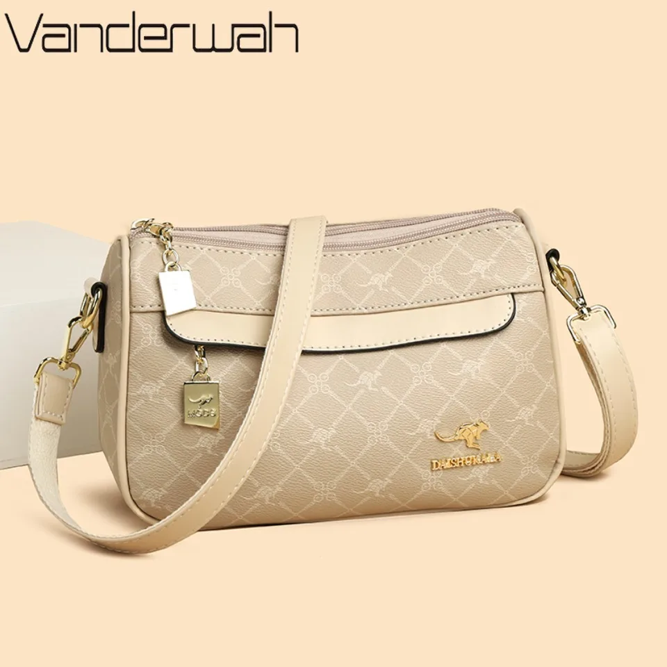 Fashion Vintage Casual Crossbody Bag For Women With Long & Short Straps  Soft PU Leather Shoulder Bag For Shopping And Outings