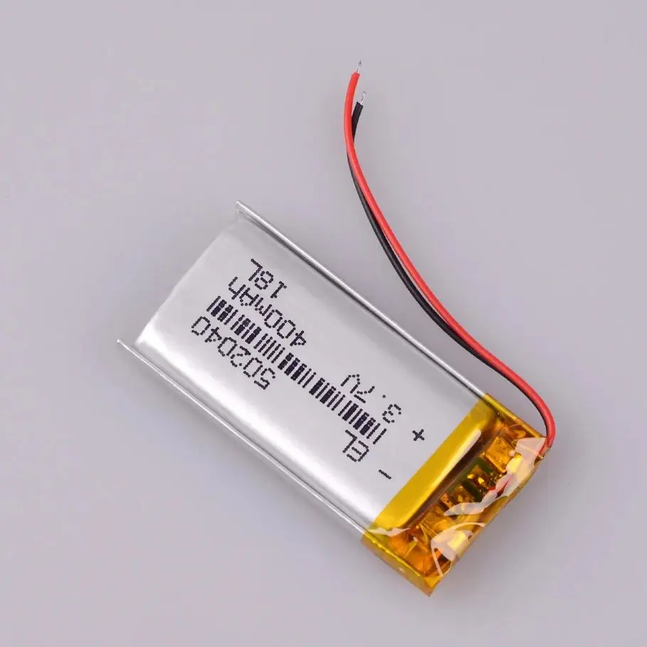 502040 3.7V 400mAh Rechargeable Lithium Li-ion Polymer Battery for MP3 reading pen PAPAGO S36 Bluetooth Headset 3D glasses
