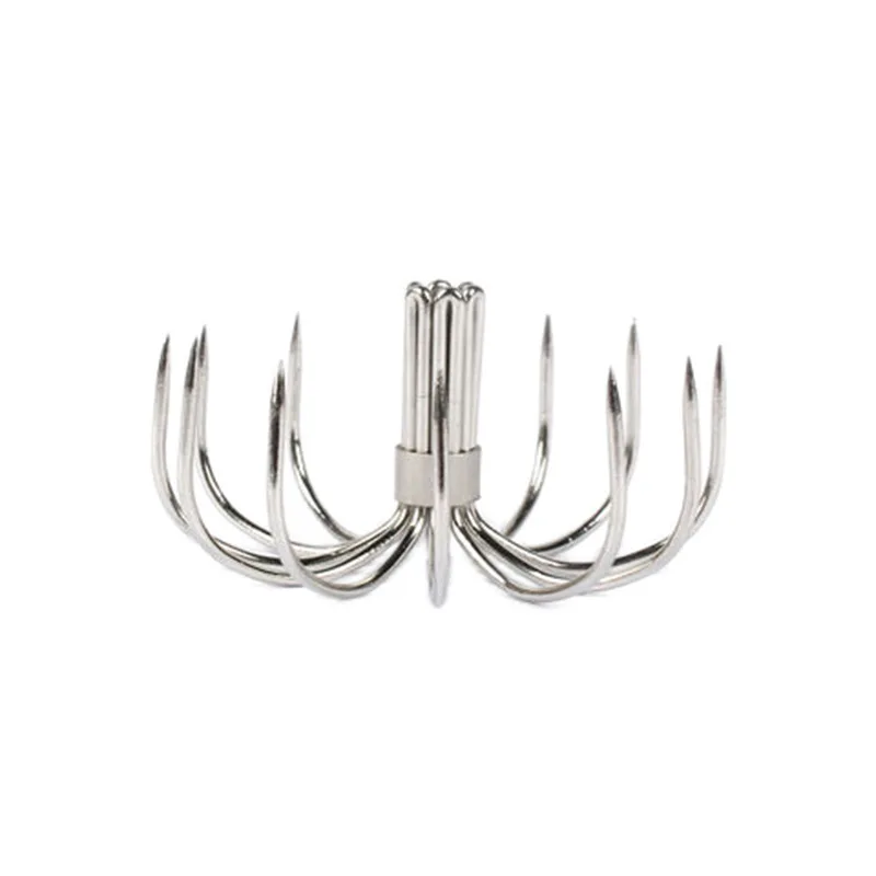 5 Pcs 2.8/3.5/4/4.5CM Stainless Steel Sea Squid Hook Sea Fishing Fish Hook Fishing Hook Cuttlefish For Seawater Octopus Hook