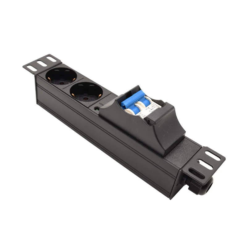 Europe power strip 2 Way German Socket 4000/8000W 16A/32A Break Switch Cabinet Power Distribution Unit NO extension cord