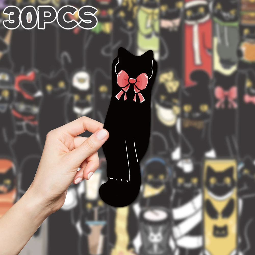 30pcs cute black cat bookmark new year gift Back to school book decorative cards reading label Stationery Gifts for Book Club