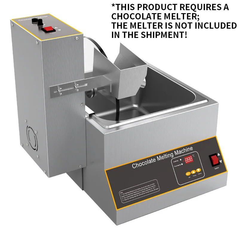 Chocolate Mixer Chocolate Tempering Machine, Chocolate Paste Pouring, Essential for Pastries/Buffets, Adjustable-Speed Turntable