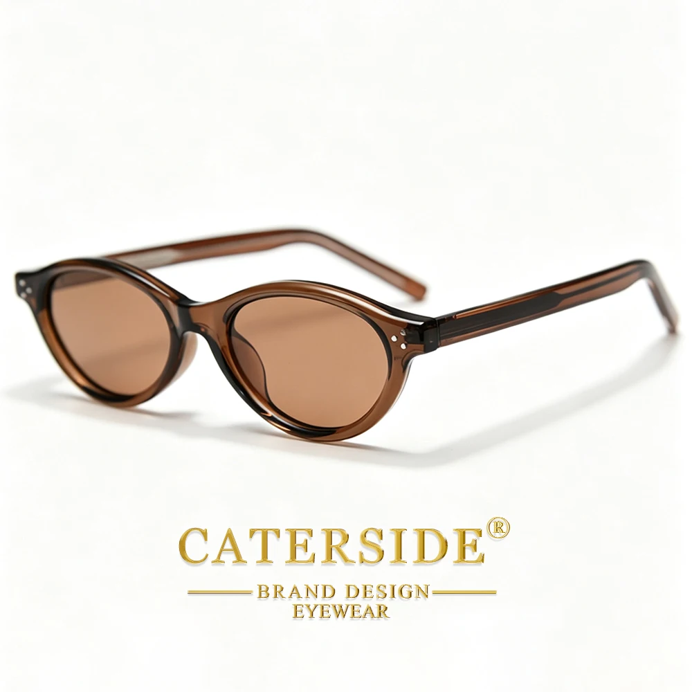 CATERSIDE Neue Modische Polarisierte Sonnenbrille für Herren, Tr-90 Ovale Sonnenbrille für Damen, Outdoor- und Reisebrille im Cat-Eye-Stil, UV400-Schutz – Detail 4