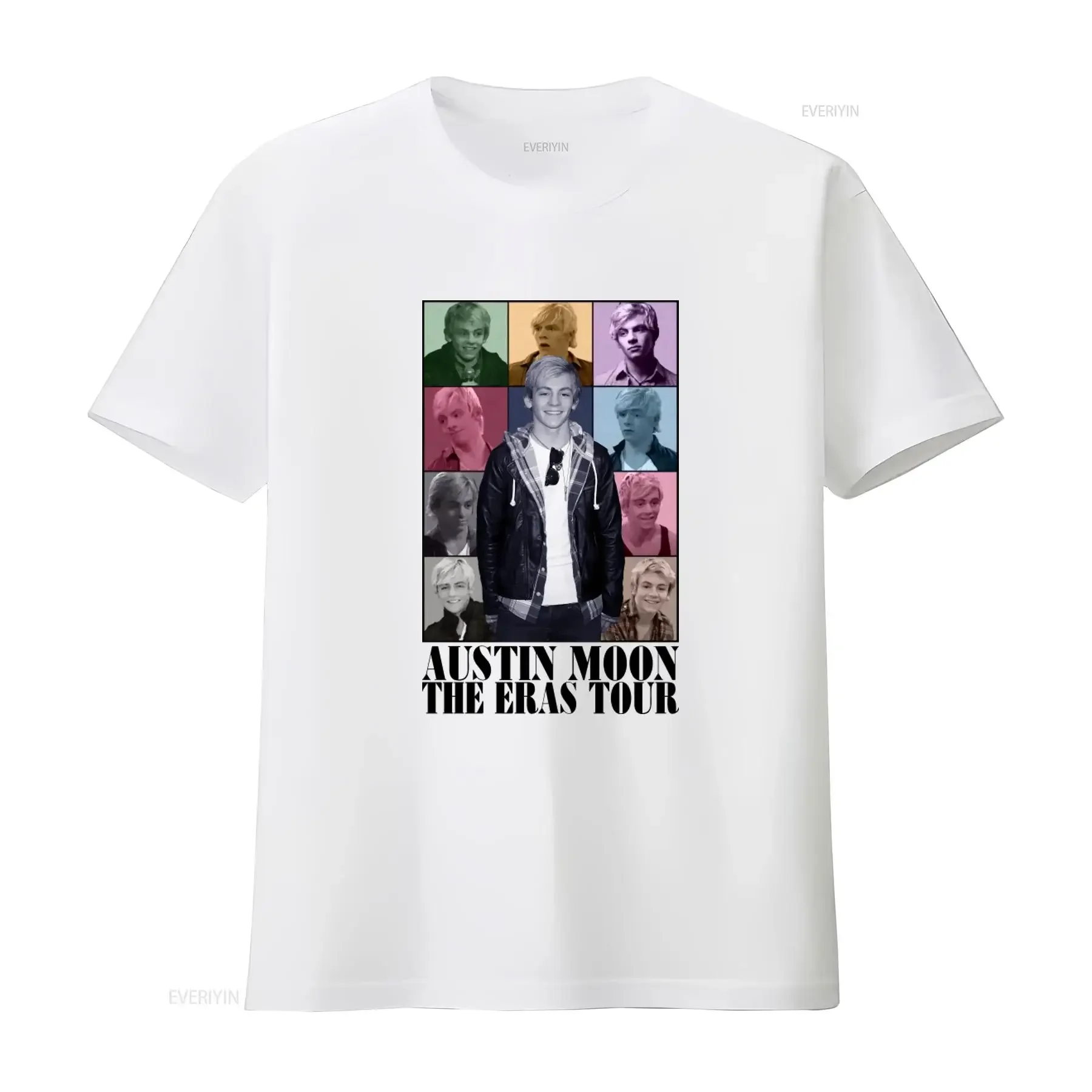 Austin Moon The Eras Tour T-Shirt mit Ross Lynch und Ally-Design für Fans, Vintage-Stil, gewaschene Designerkleidung, vielseitig, bequem
