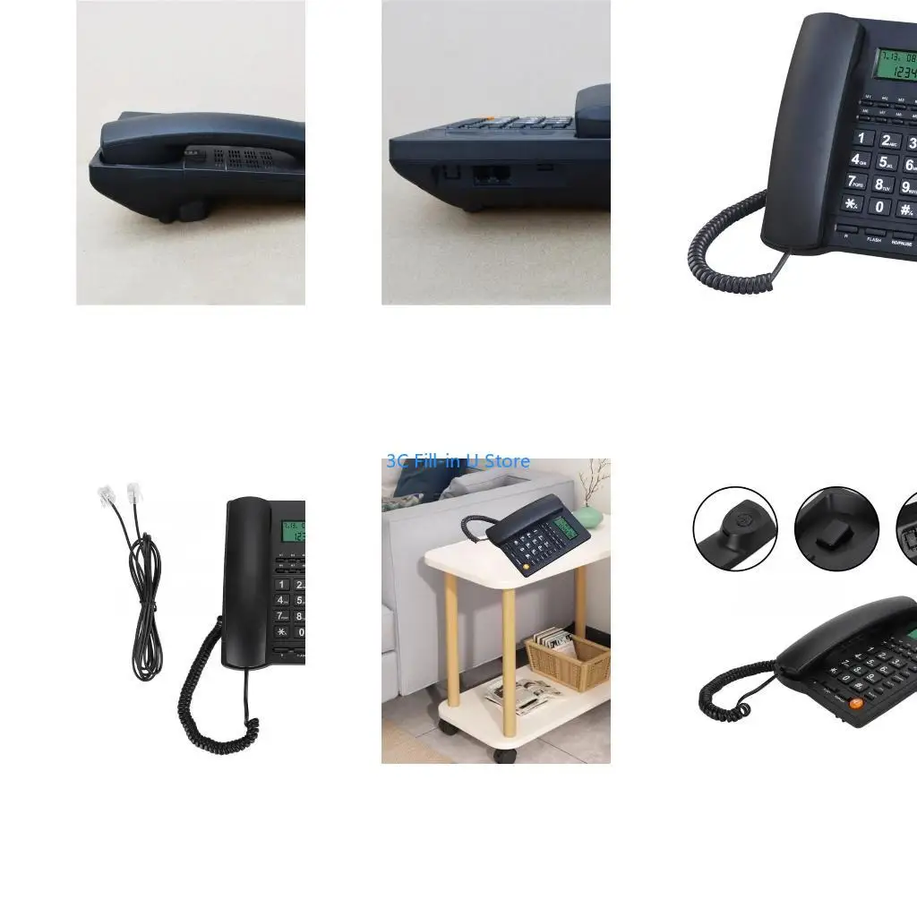 G8TA Landline Phone Desktop House Phone Seniors Caller Integrated Telephone for Home