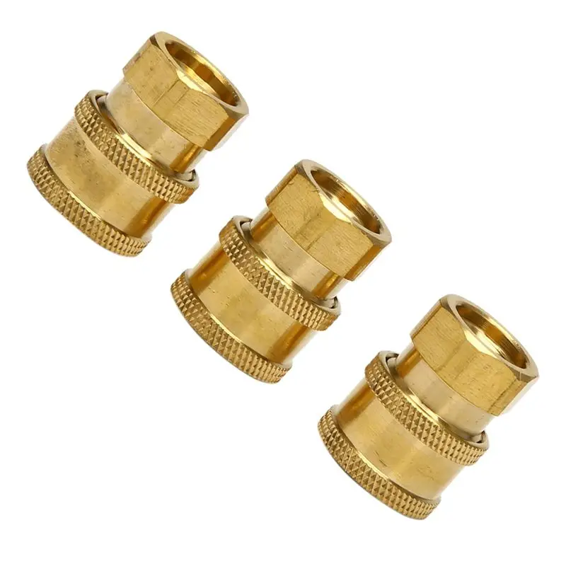A84E-3 Pcs Pressure Washer Coupler, Quick Connect Fittings 1/4 Inch Quick Coupler Female NPT Socket Durable