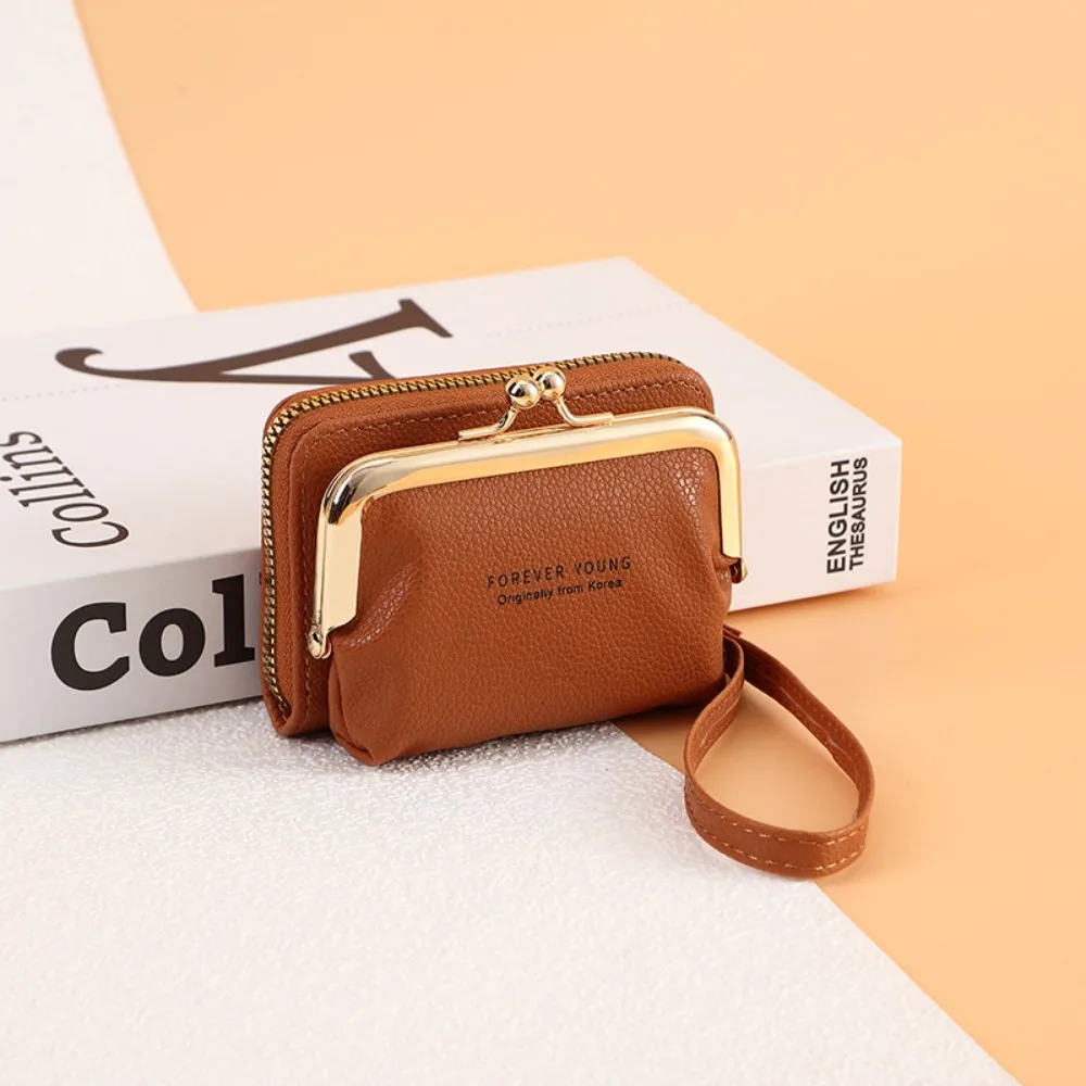 

Модный женский короткий кошелек из искусственной кожи на молнии с застежкой, водонепроницаемый тонкий маленький кошелек с несколькими картами, кошелек для монет для женщин и девочек