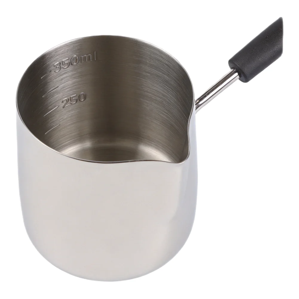 350/600/900ML Long Handle Turkish Coffee Pot Milk Pots Stainless Steel Chocolate Melting Pan Sauce Heating Stovetop For Kitchen