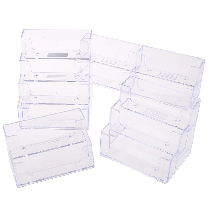 Desktop office business card holder transparent counter disp