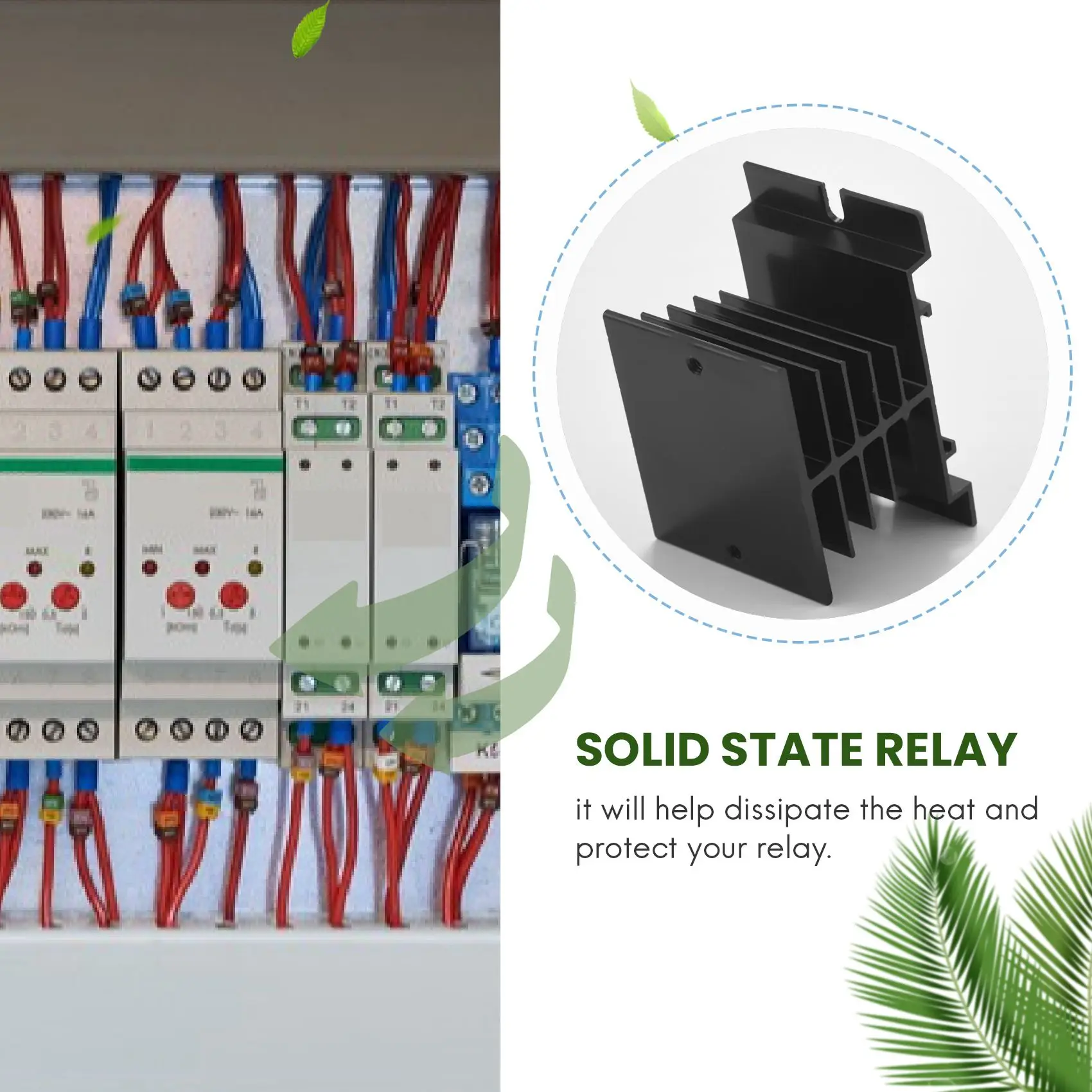 AT21-Solid State Relay Heat Sink,3PCS Aluminum Heatsink PID Temperature Controller Heat Sink For Solid State Relay And SSR Radia